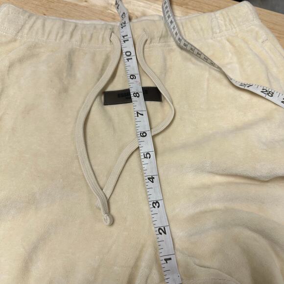 Fear of God Essentials Tan Drawstring Velour Track Pants Women's Size Small NWT - Picture 11 of 12